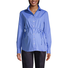 School Uniform Women's Long Sleeve Maternity Adjustable Stretch Shirt