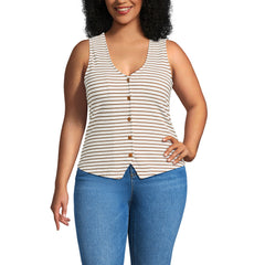 Women's Plus Size Drapey Rib Vest
