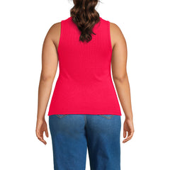 Women's Plus Size Drapey Rib Skimming Tank Top