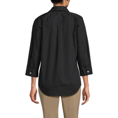 School Uniform Women's Three Quarter Sleeve Broadcloth Easy Shirt
