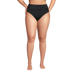Women's Plus Size Tugless High Waisted Bikini Bottoms