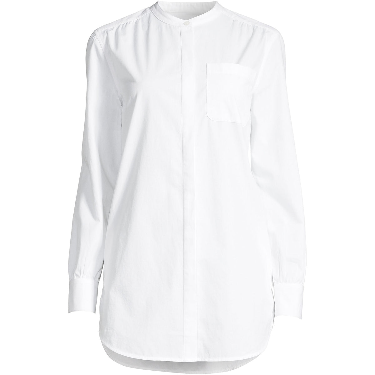 Women's Petite Cotton A-Line Long Sleeve Tunic Top