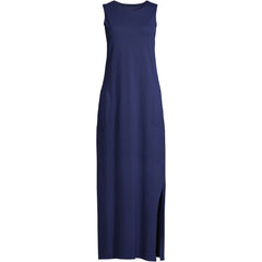 Women's Cotton Jersey Sleeveless Swim Cover-up Maxi Dress