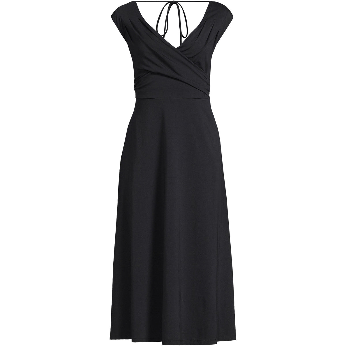 Women's Cotton Modal Off the Shoulder Wrap Midi Dress