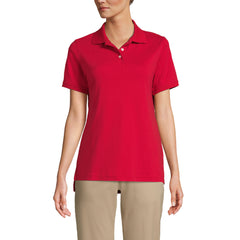 School Uniform Women's Tall Short Sleeve Interlock Polo Shirt