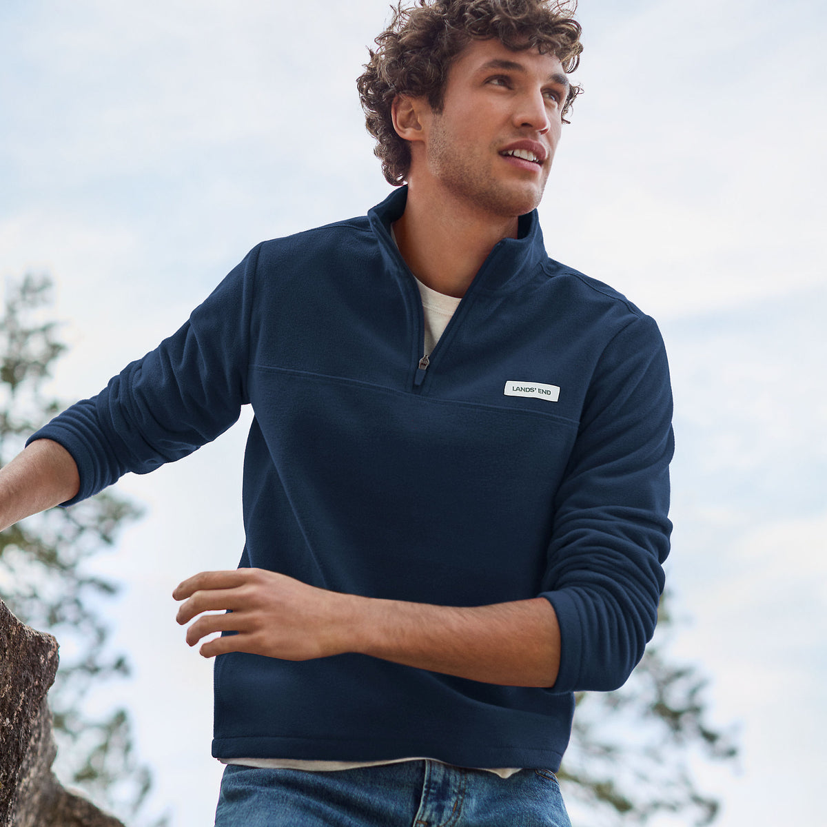 Men's Tall Anyweather Fleece Quarter Zip Pullover