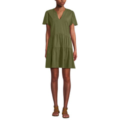 Women's Cotton Jersey Tiered Mini Dress