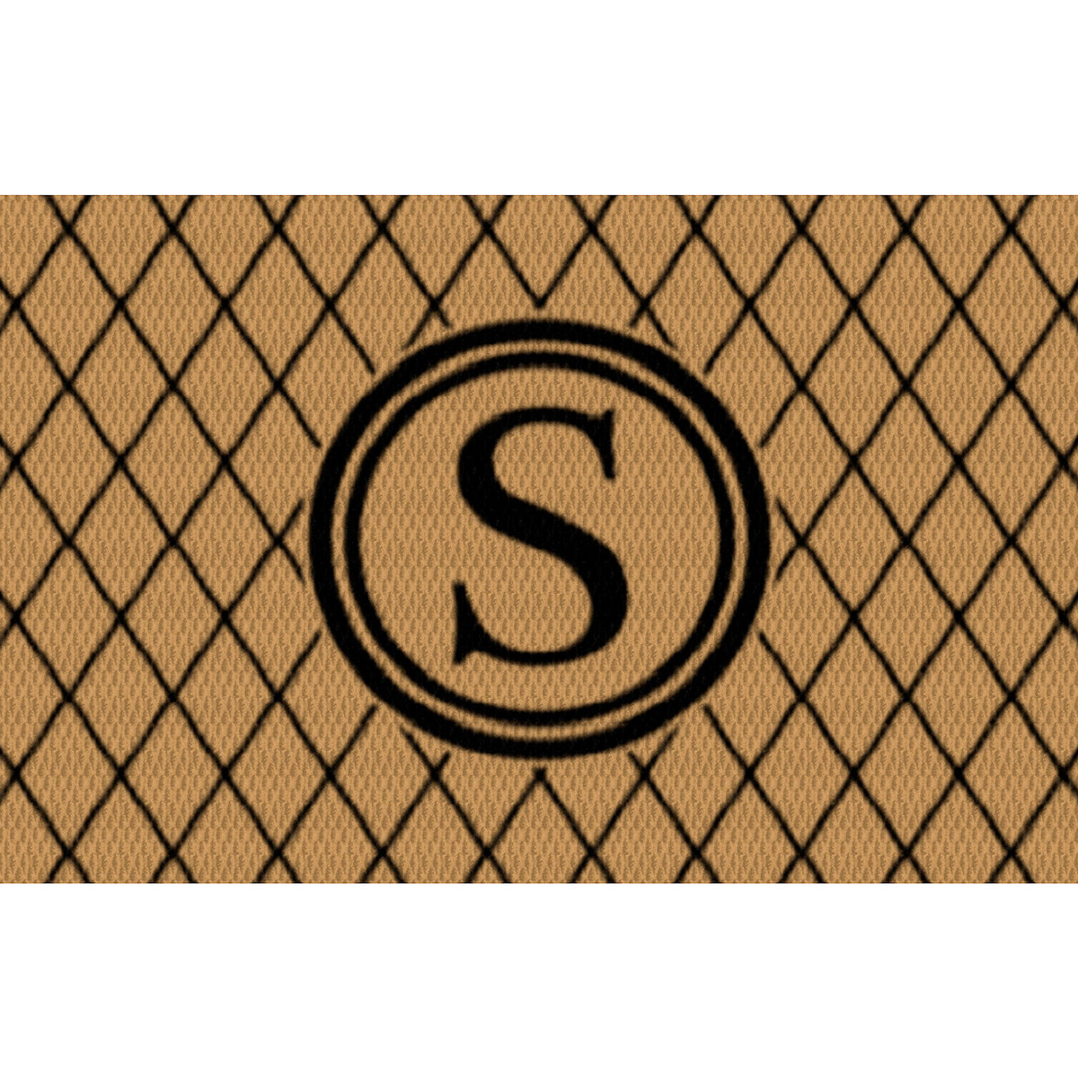 Matterly Neighburly Monogrammed Doormat Argyle