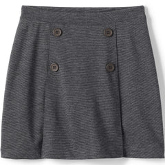 Girls Ponte Button Front Skort Above the Knee