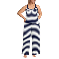 Women's Plus Size Cooling 2 Piece Pajama Set - Flowy Tank and Pants