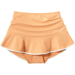 Women's Pique Ruffle Hem Mini Swim Skirt