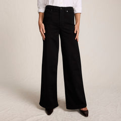 Women's Petite Denim High Rise Extra Wide Leg Jeans