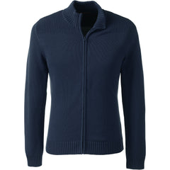 School Uniform Men's Cotton Modal Zip Front Cardigan Sweater