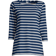Women's 3/4 Sleeve Heavyweight Jersey Boatneck Tunic