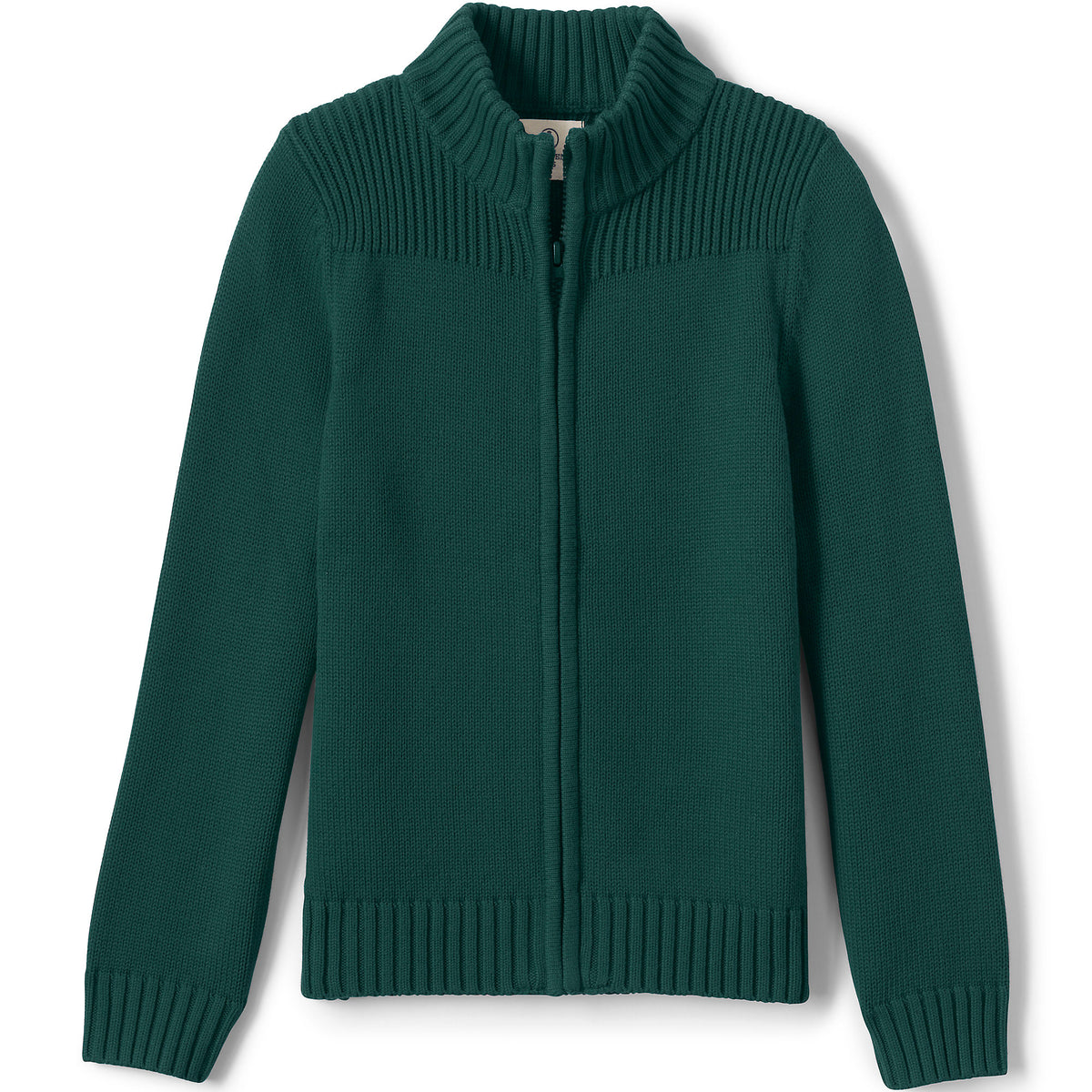 School Uniform Boys Cotton Modal Zip Front Cardigan Sweater