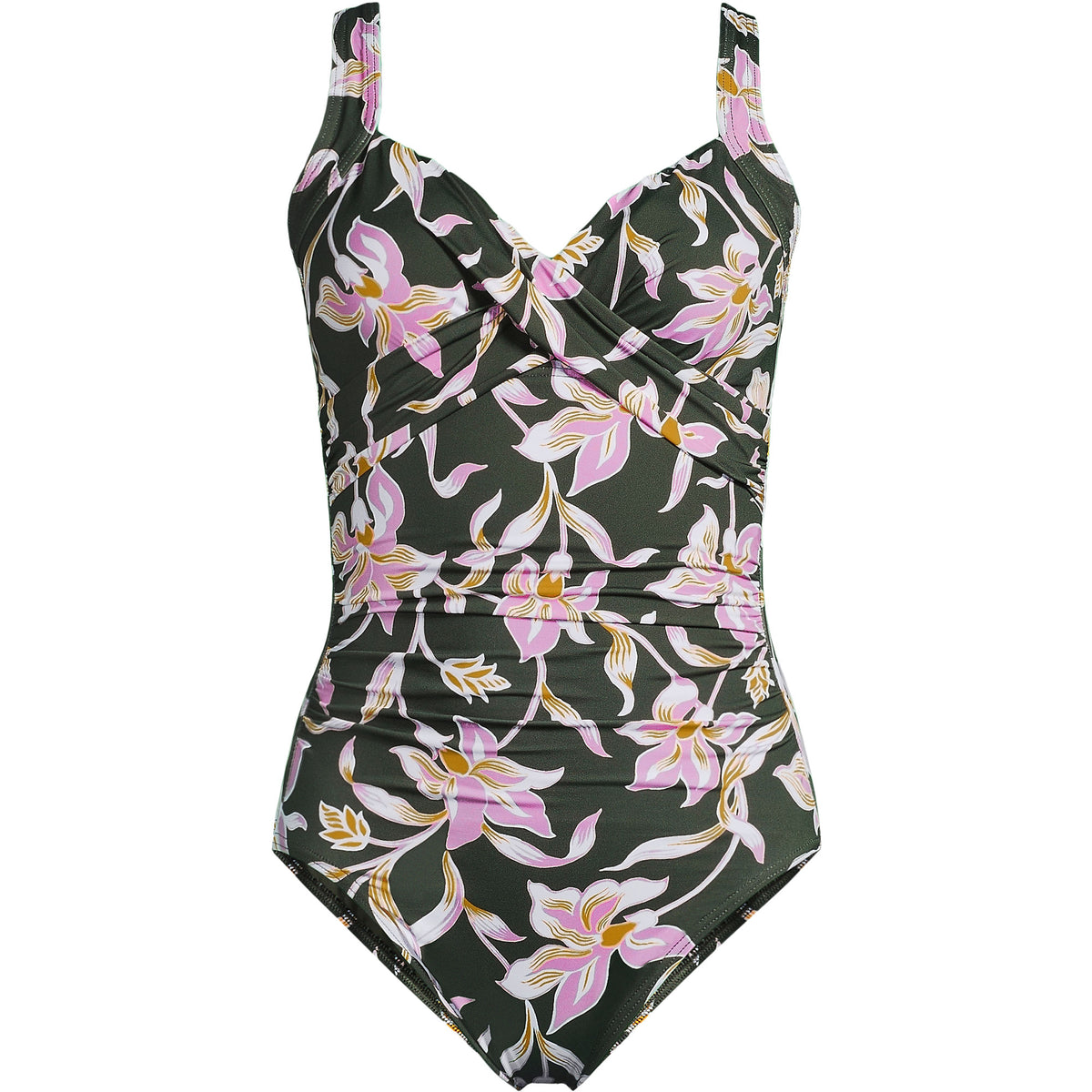 Women's Plus Size Sweetheart Underwire Wrap One Piece Swimsuit