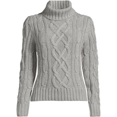 Women's Plus Size Drifter Cable Turtleneck Sweater
