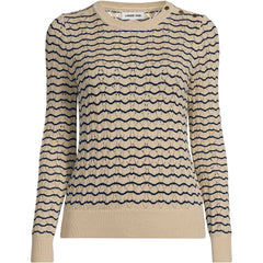 Women's Plus Size Cotton Viscose Button Shoulder Modern Crew Sweater