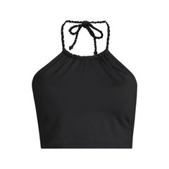 Women's Plus Size High Neck Halter Tankini Top