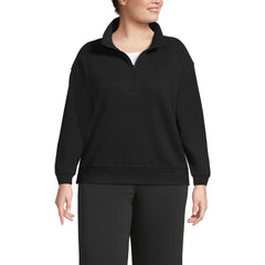 Women's Plus Size Serious Sweats Relaxed Quarter Zip Pullover Sweatshirt