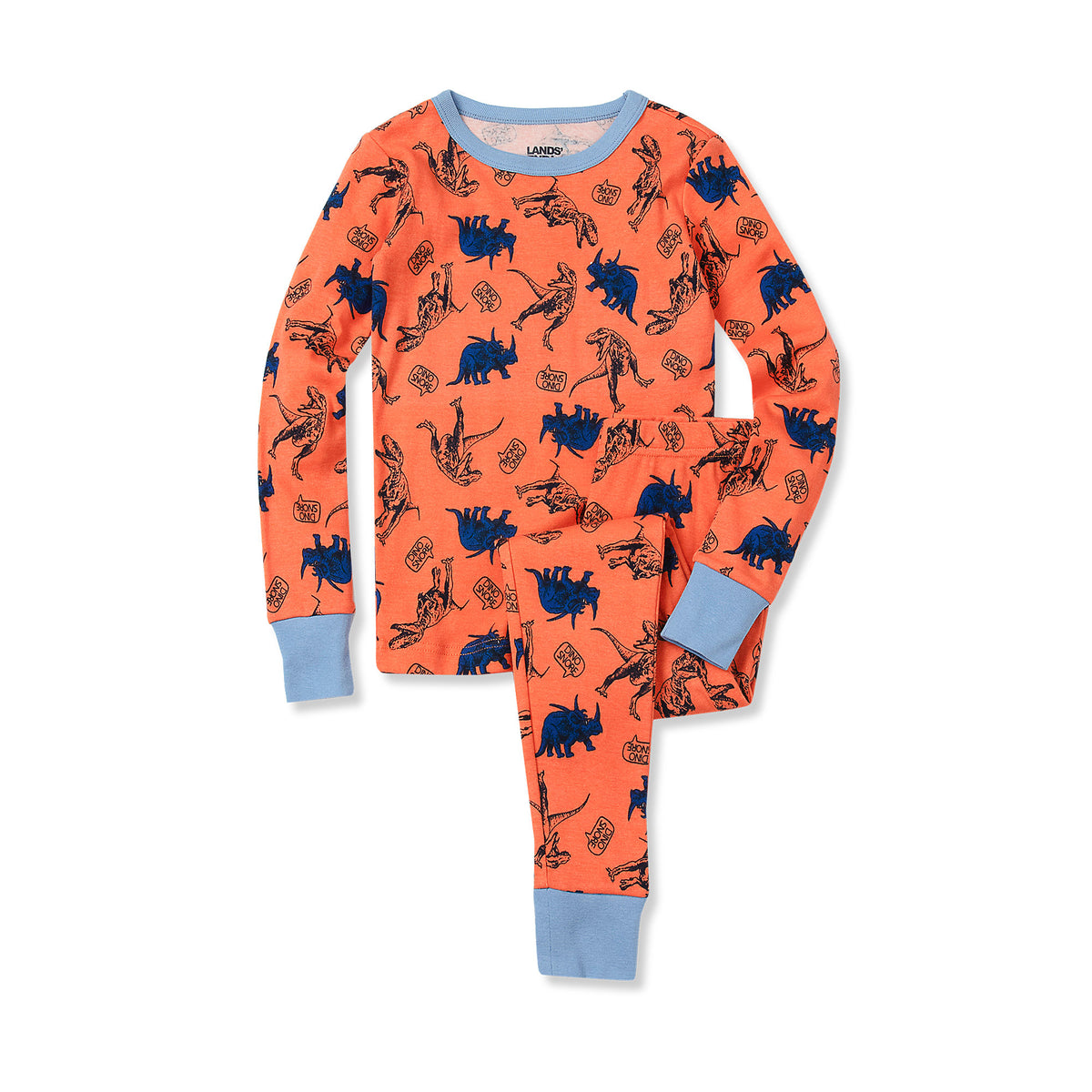 Kids Long Sleeve Top and Bottom Snug Fit Pajama Set