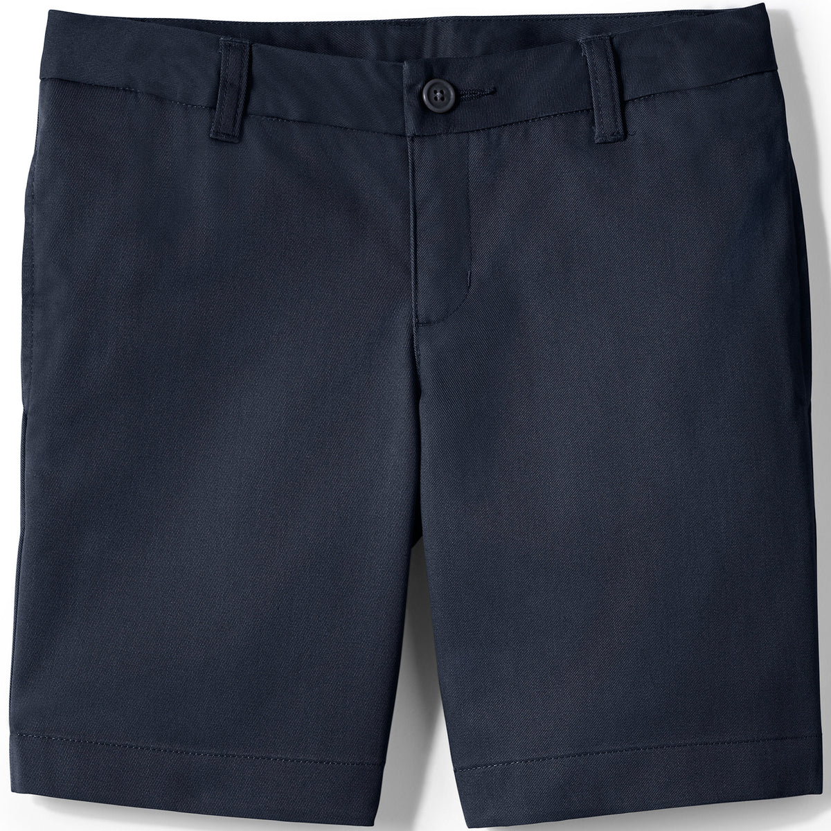 School Uniform Girls Slim Plain Front Blend Chino Shorts
