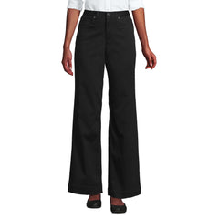 Women's Petite High Rise 5 Pocket Wide Leg Chino Pants