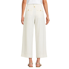 Women's Petite Soft Polish High Rise Wide Leg Crop Pants