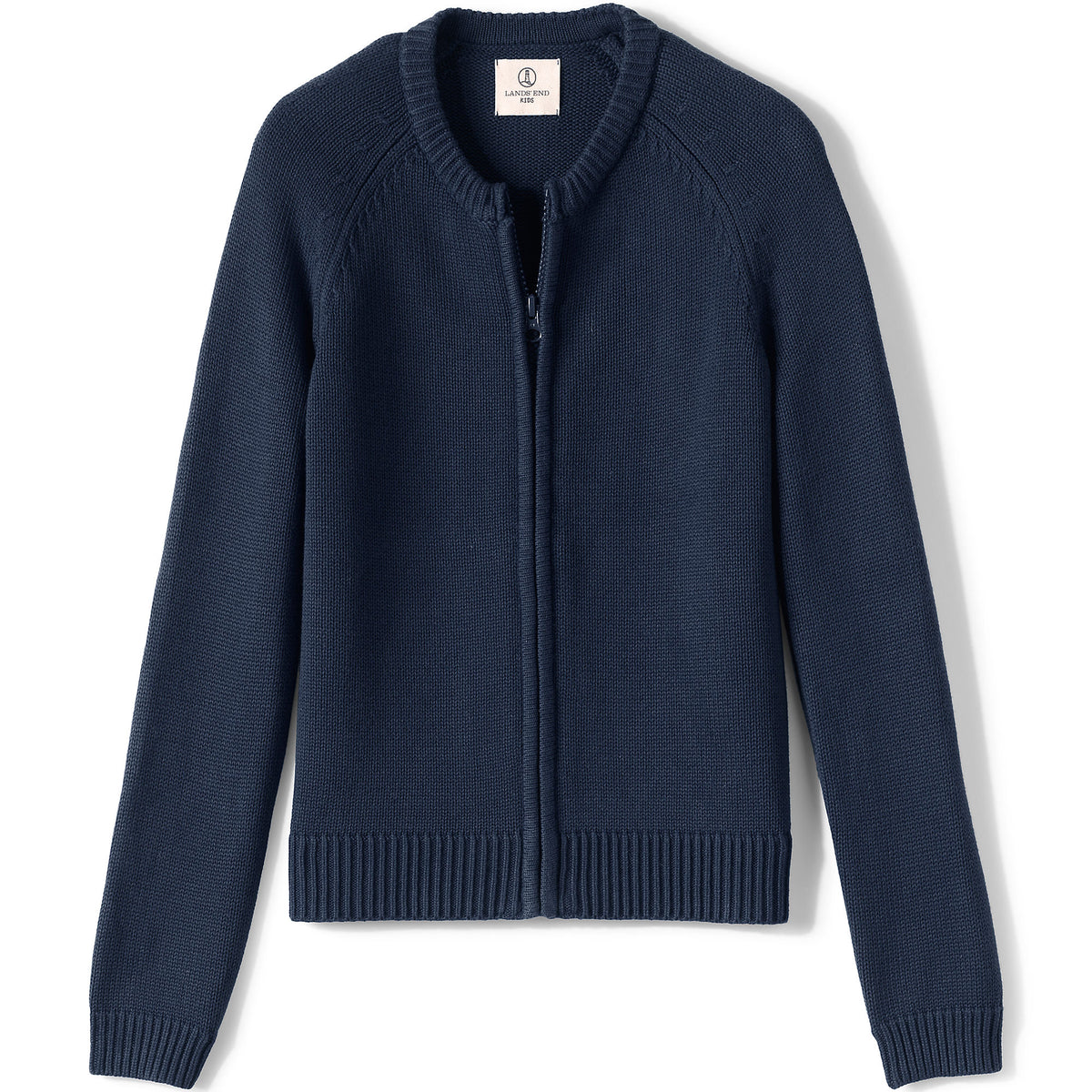 Girls Cotton Modal Zip Front Cardigan Sweater