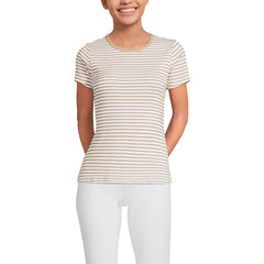 Women's Short Sleeve Crew Neck Micro Rib Mini Tee