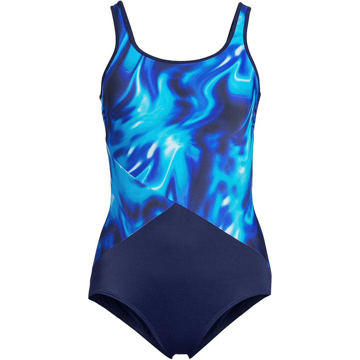 Women's D-Cup Chlorine Resistant Soft Cup Tugless Sporty One Piece Swimsuit