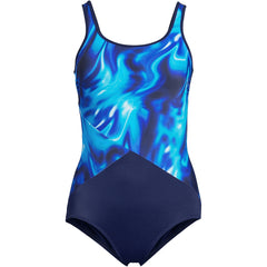 Women's Long Chlorine Resistant Soft Cup Tugless Sporty One Piece Swimsuit