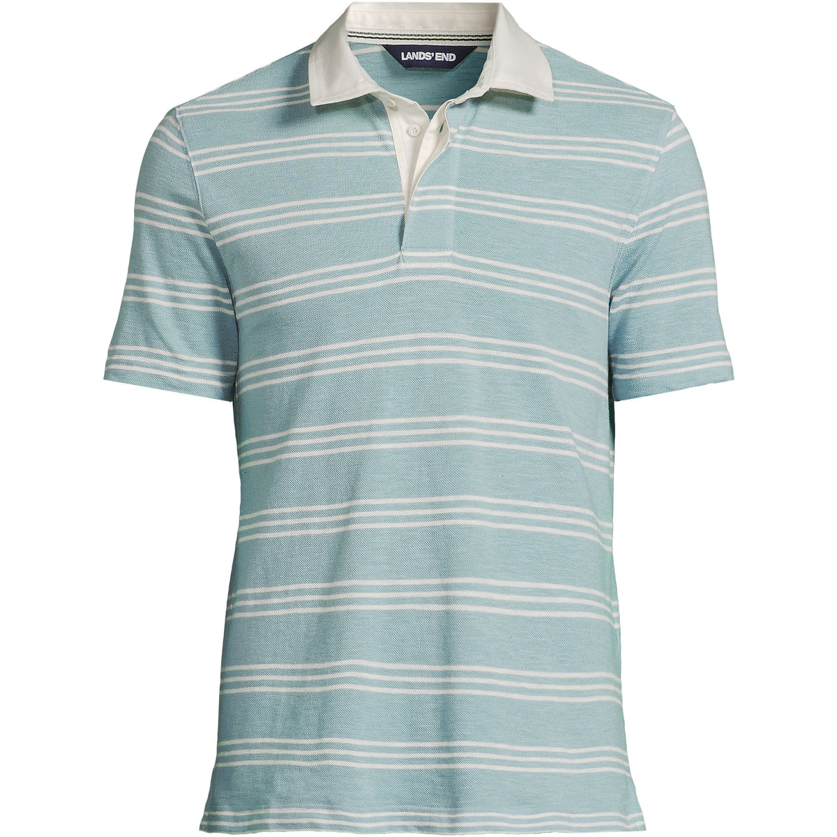 Men's Short Sleeve Cotton Linen Rugby Polo
