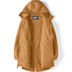 Women's Petite Sherpa Fleece Quilted Mixed Media Parka