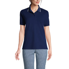 Women's Mesh Cotton Short Sleeve Polo Shirt