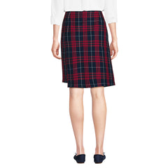 Women's Plaid A Line Tab Skort Top of Knee