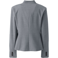 Women's Petite Washable Wool Collarless Blazer