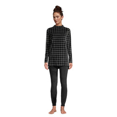 Women's Cozy Pajama Set Long Sleeve Top and Print Leggings