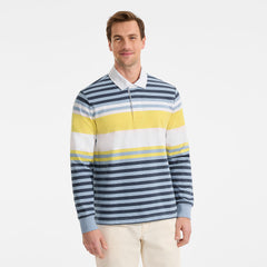 Men's Long Sleeve Stripe Rugby Shirt