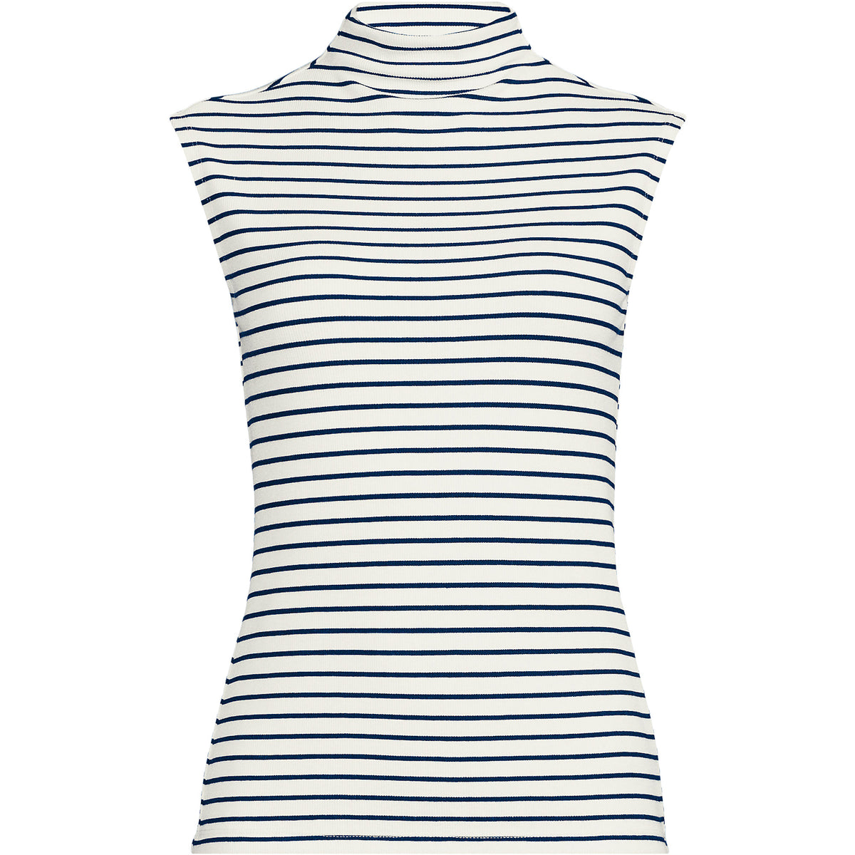 Women's Plus Size Cap Sleeve Drapey Rib Fitted Funnel Neck Tank
