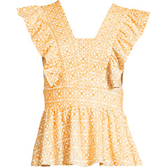 Women's Plus Size Lightweight Jersey Ruffle Peplum Top