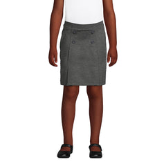 Girls Ponte Button Front Skort Above the Knee