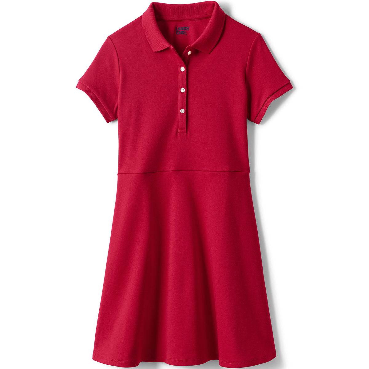 Girls Short Sleeve Interlock Polo Dress