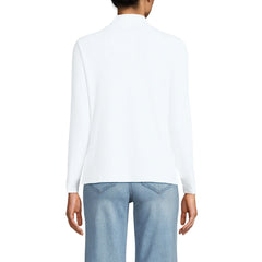 Women's Drapey Rib Skimming Long Sleeve Mock Neck