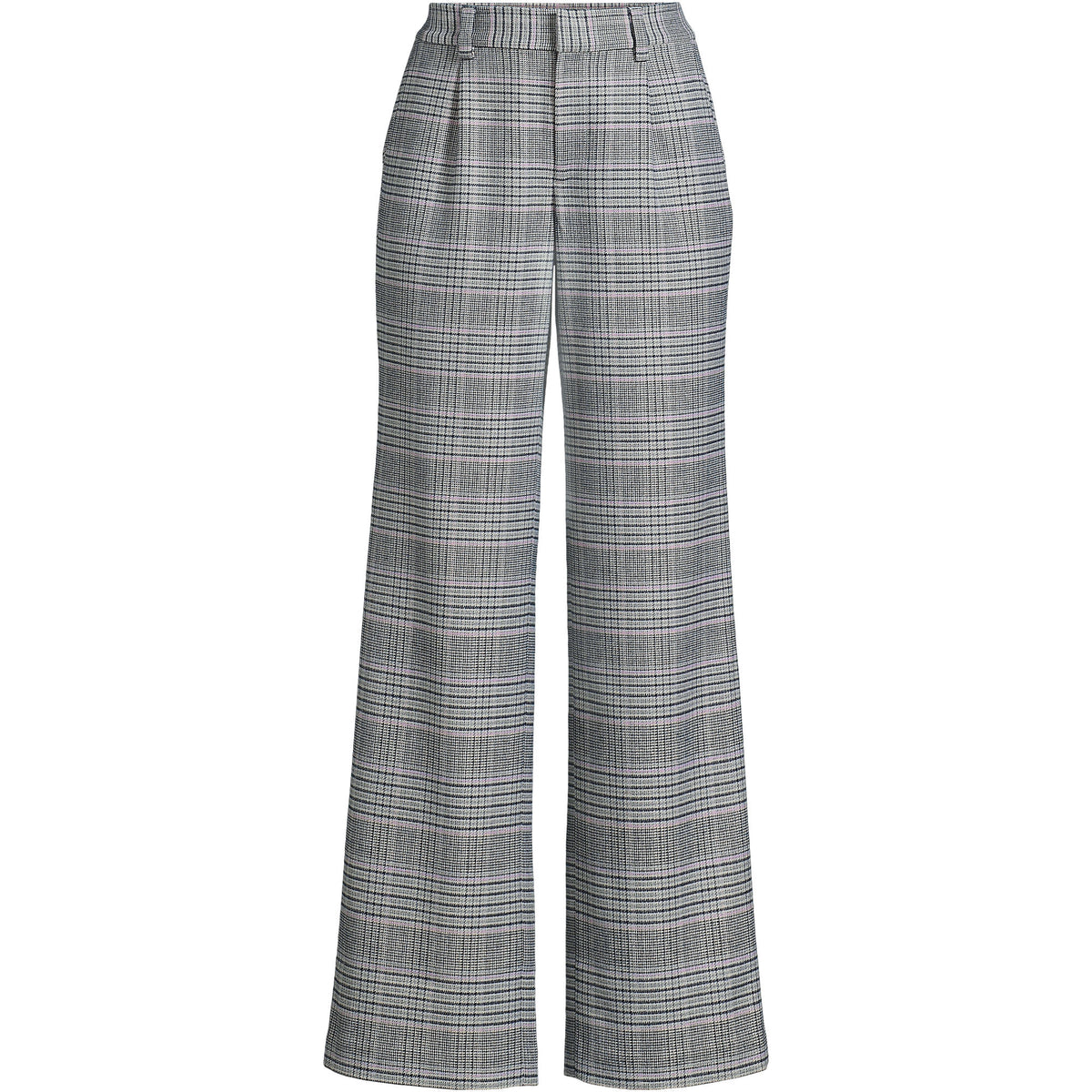 Women's Petite Brushed Flannel High Rise Pleated Wide Leg Pants
