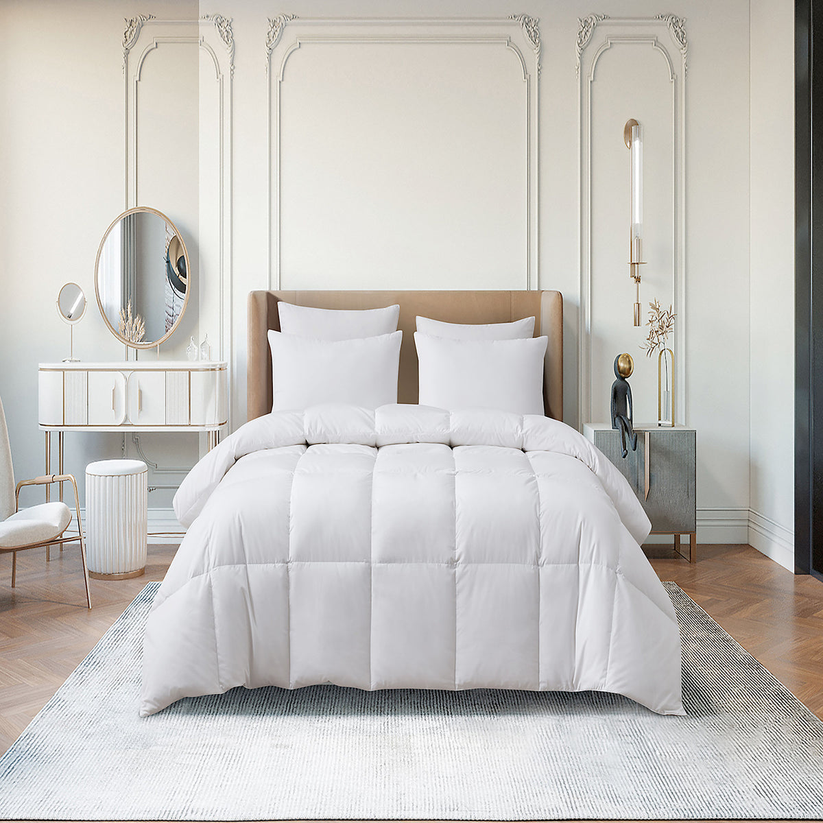 Martha Stewart All Season Cotton Blend Goose Down Fiber Comforter