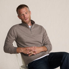 Men's Long Sleeve Travel Kit Pique Quarter Zip