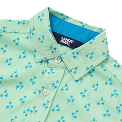 Boys Short Sleeve Button Down Performance Shirt