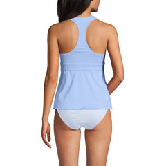 Women's D-Cup V-Neck Racerback Flutter Tankini