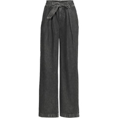 Women's High Ridge Twill Pull On Pleated Wide Leg Pants
